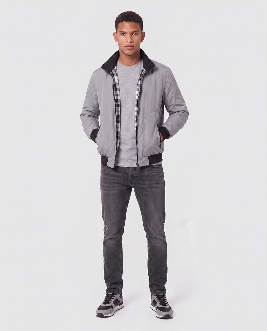 Virelle | Veste Bomber Homme - Gris Clair