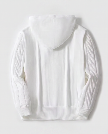Virelle | Pull Homme À Capuche Torsadé