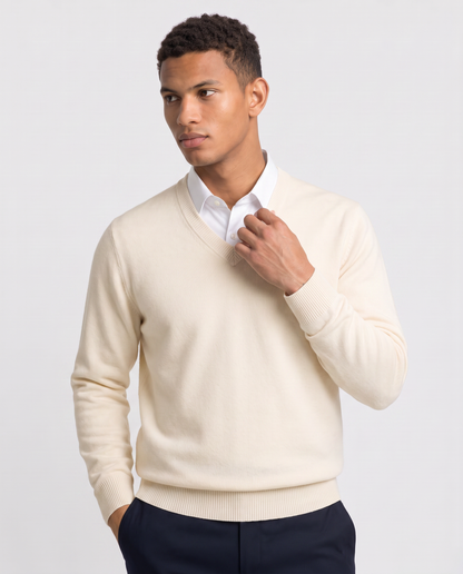 Virelle | Pull Col V Homme En Maille