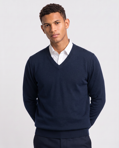 Virelle | Pull Col V Homme En Maille
