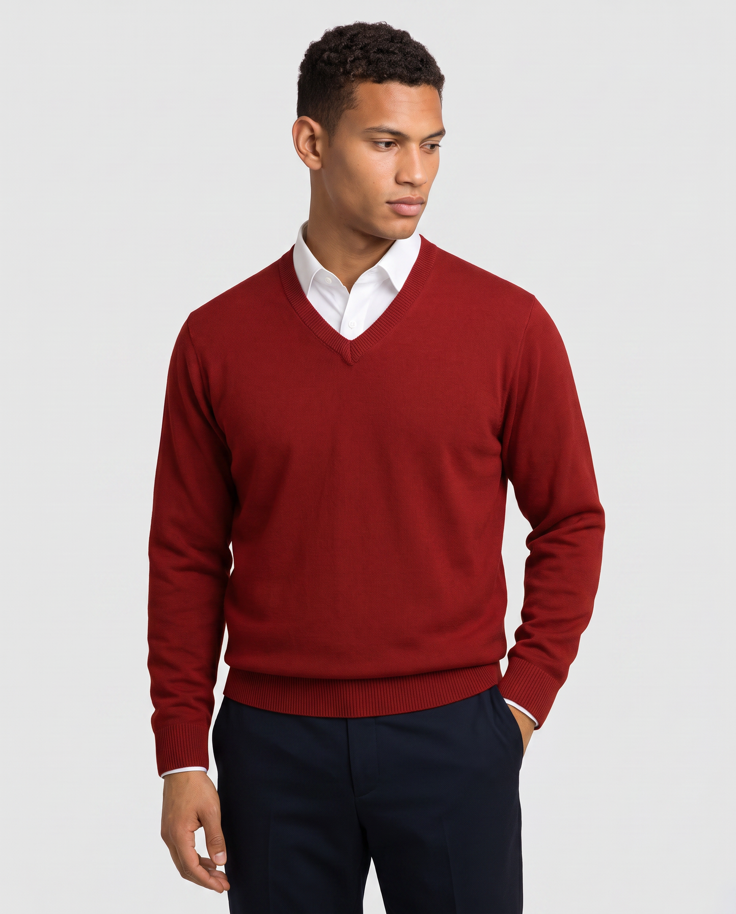 Virelle | Pull Col V Homme En Maille