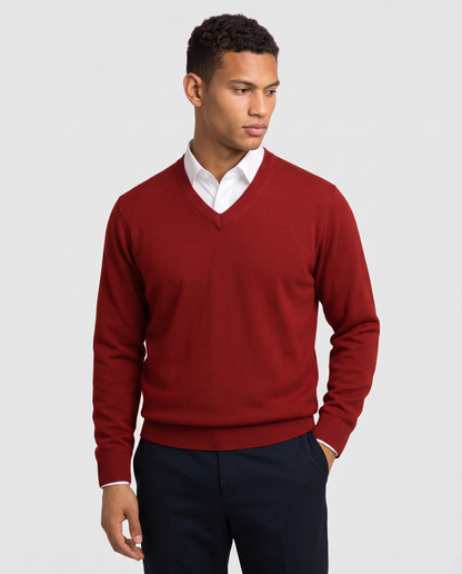 Virelle | Pull Col V Homme En Maille