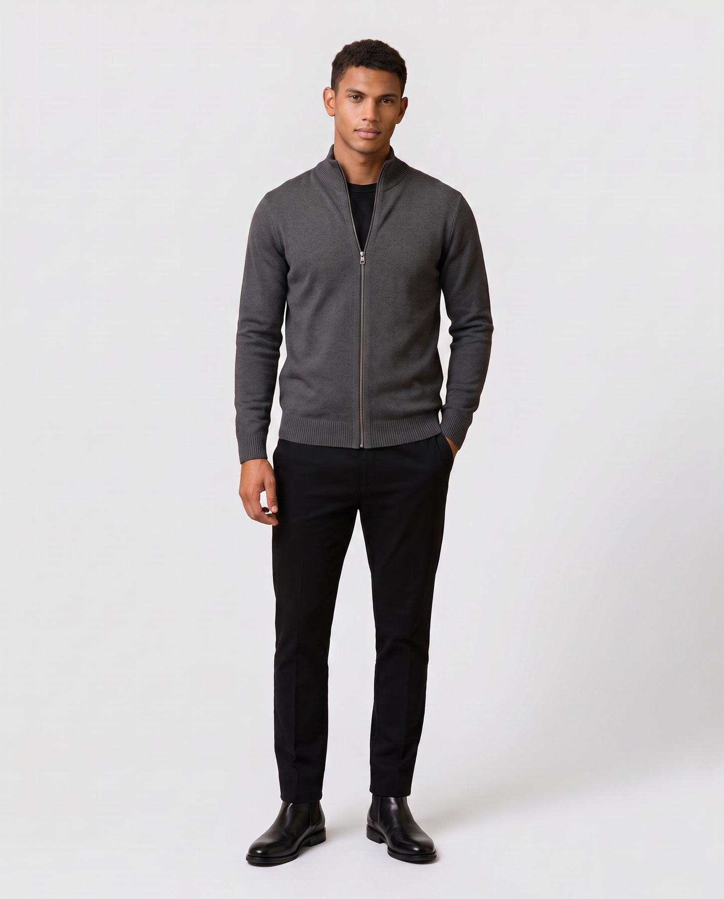 Virelle | Gilet Zippé Homme En Maille
