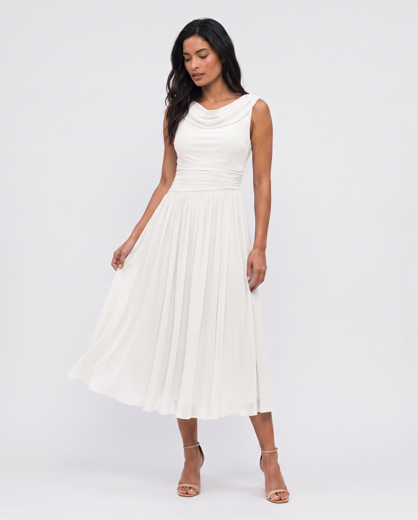 Virelle | Robe Midi Drapée
