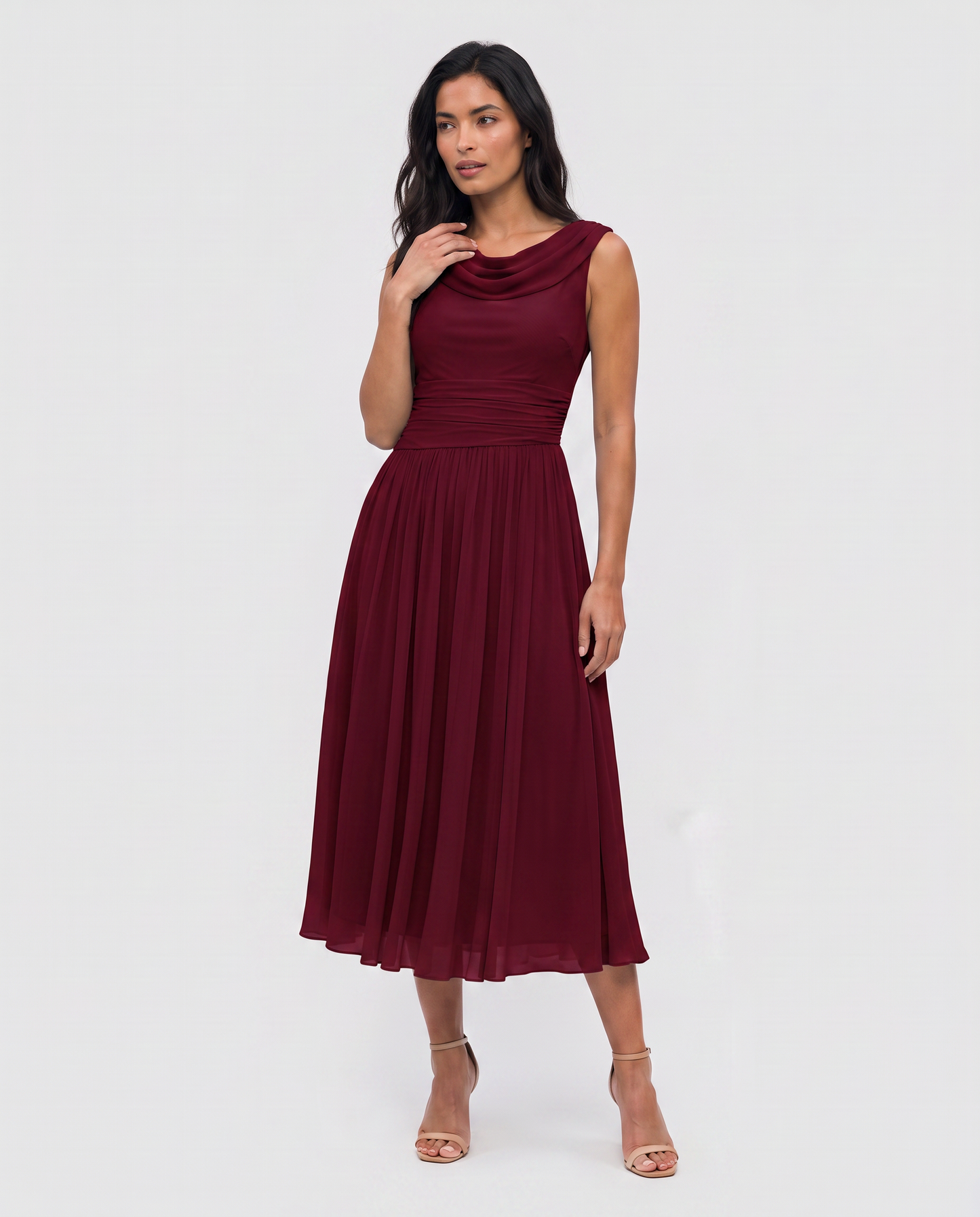 Virelle | Robe Midi Drapée