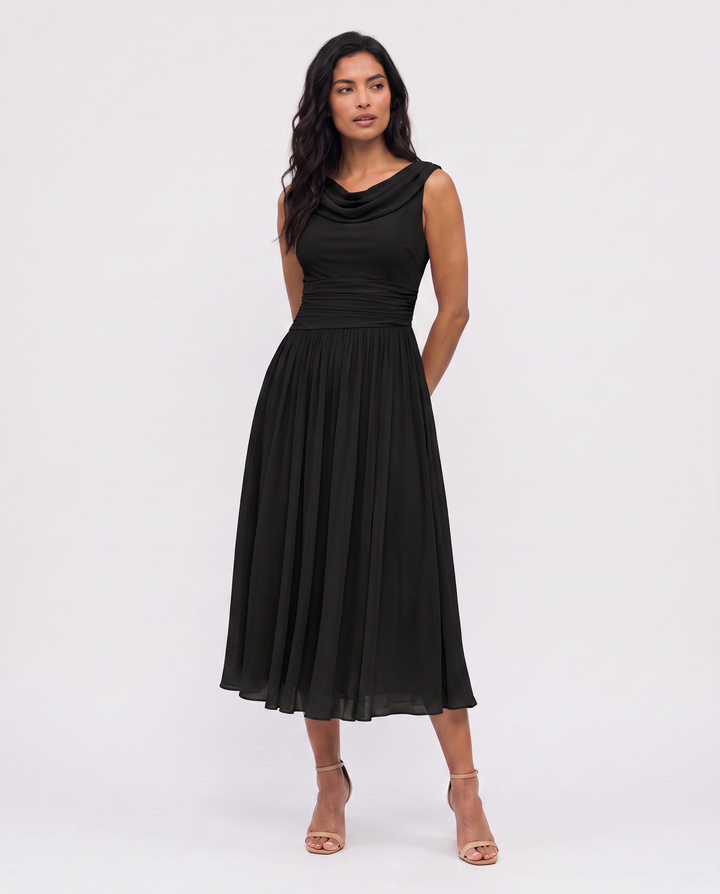 Virelle | Robe Midi Drapée