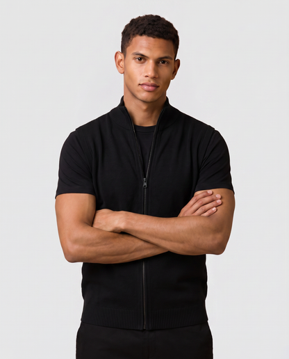 Virelle | Gilet Zippé Homme En Maille