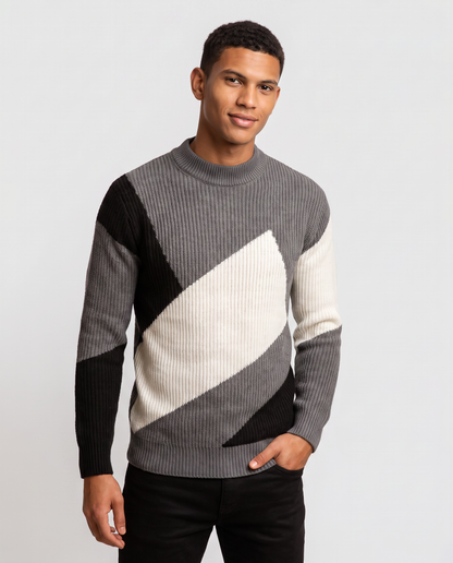 Virelle | Pull Homme En Maille À Motifs