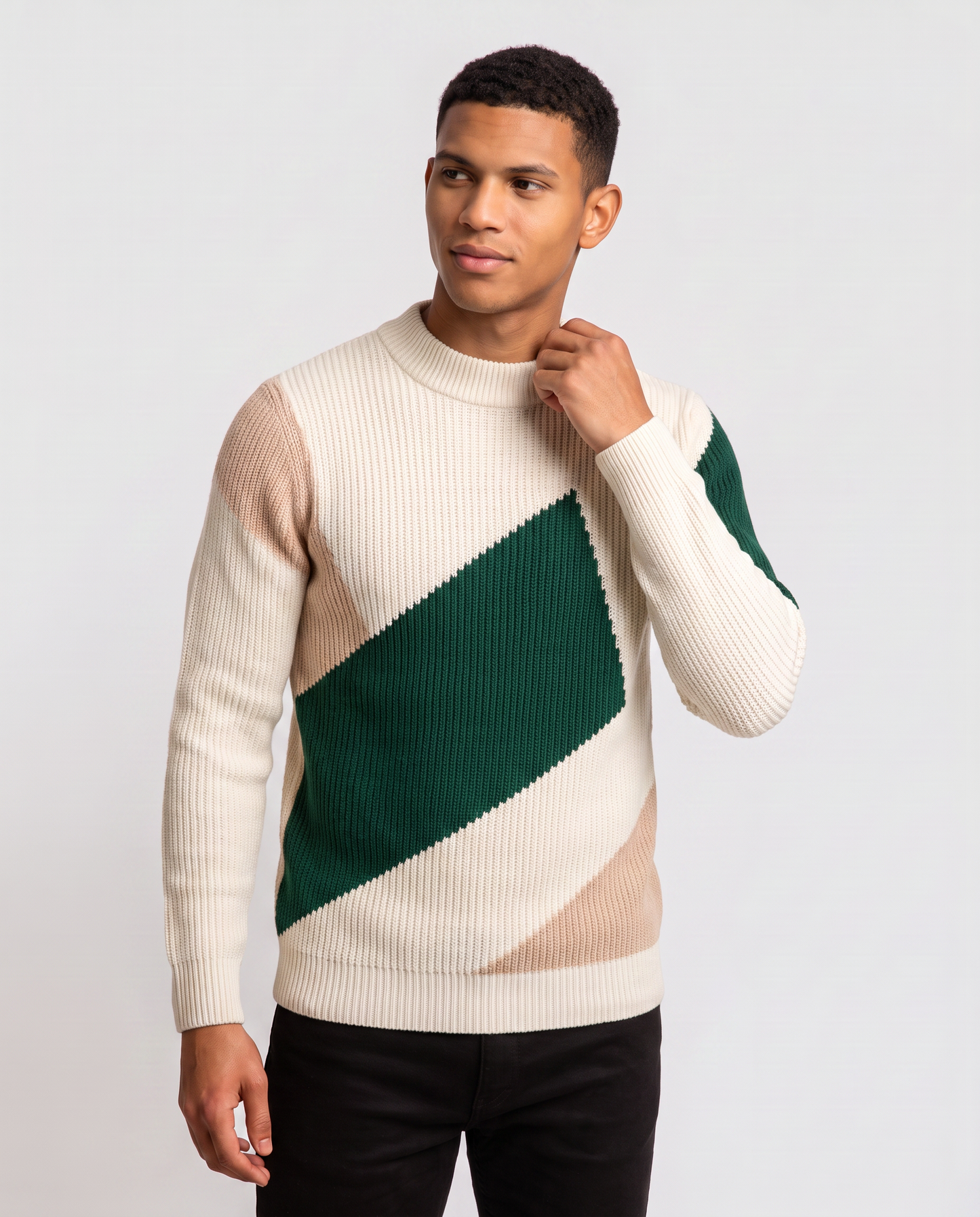 Virelle | Pull Homme En Maille À Motifs