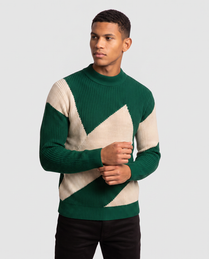 Virelle | Pull Homme En Maille À Motifs