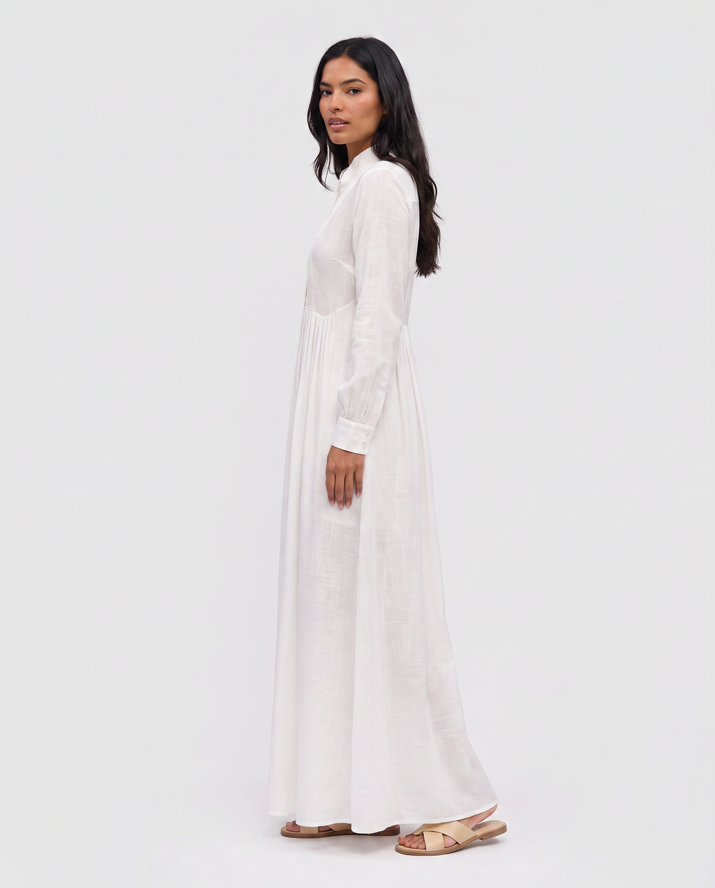Virelle | Robe Longue Chemise Fluide