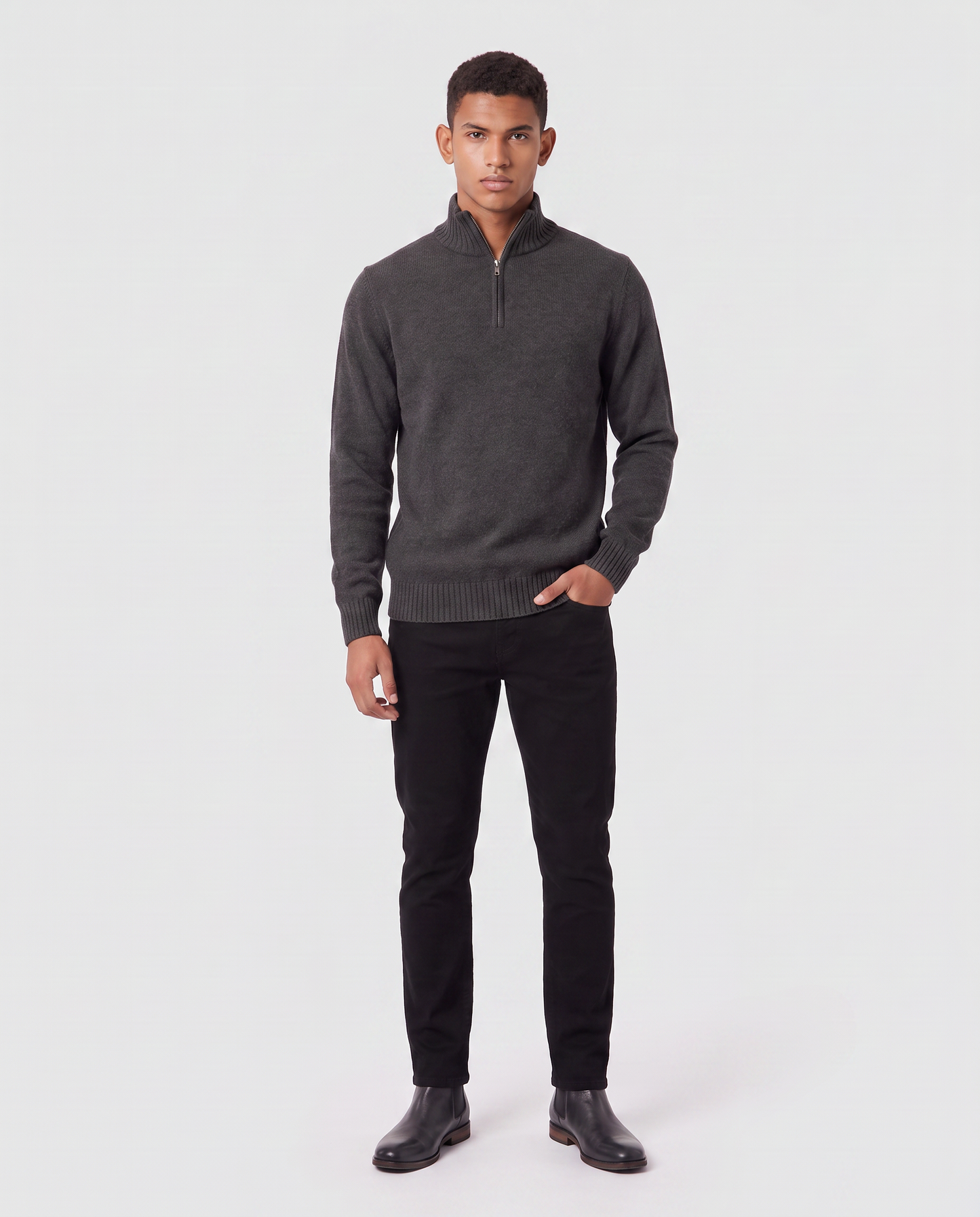 Virelle | Pull Demi-Zip Homme En Maille