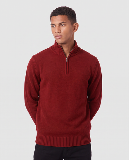 Virelle | Pull Demi-Zip Homme En Maille