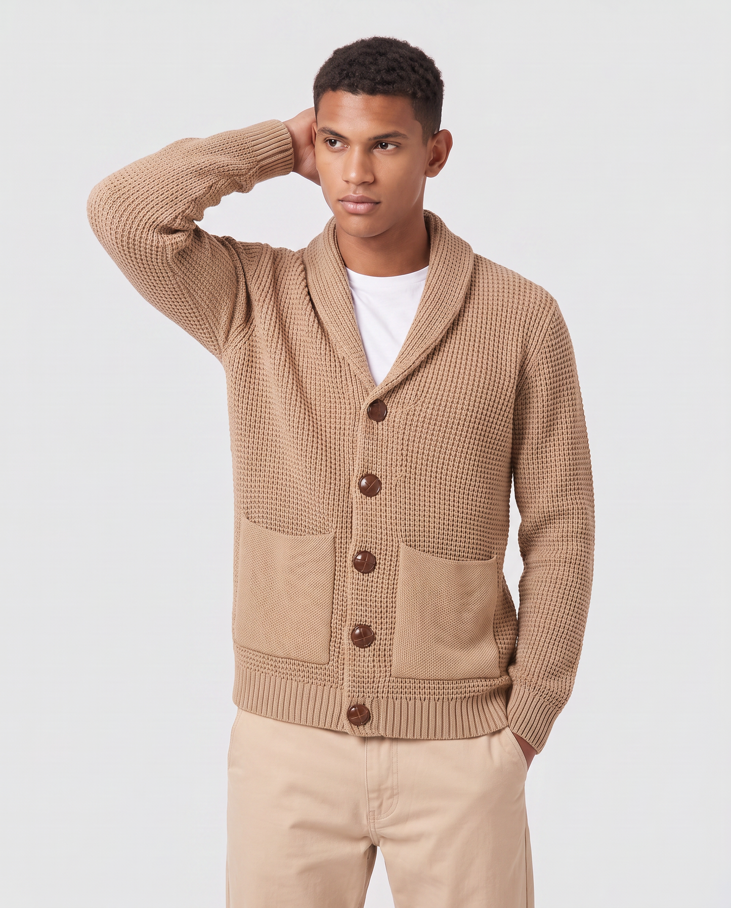 Virelle | Cardigan Homme Vintage En Maille