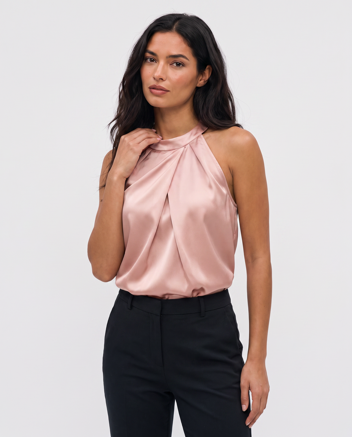 Virelle | Blouse Satin Col Halter