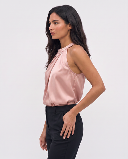 Virelle | Blouse Satin Col Halter