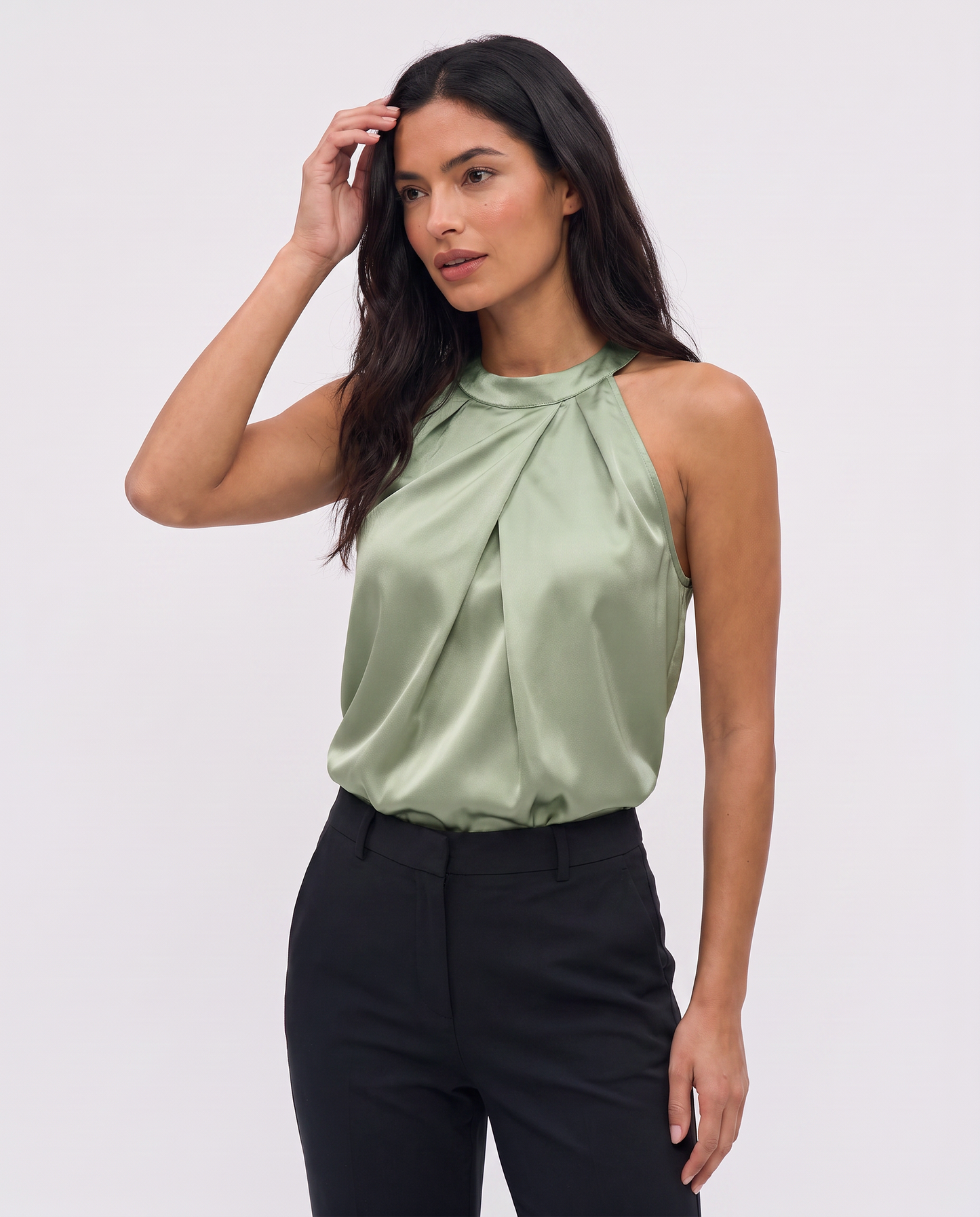 Virelle | Blouse Satin Col Halter