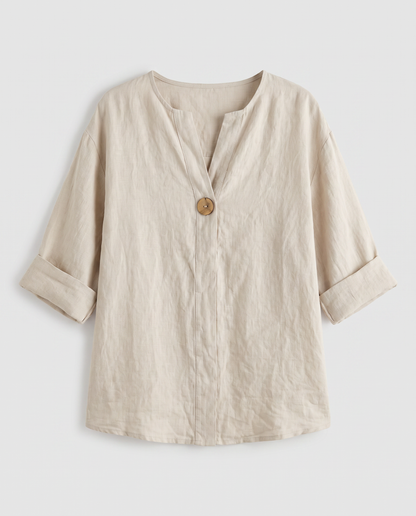 Virelle | Blouse En Lin Col V