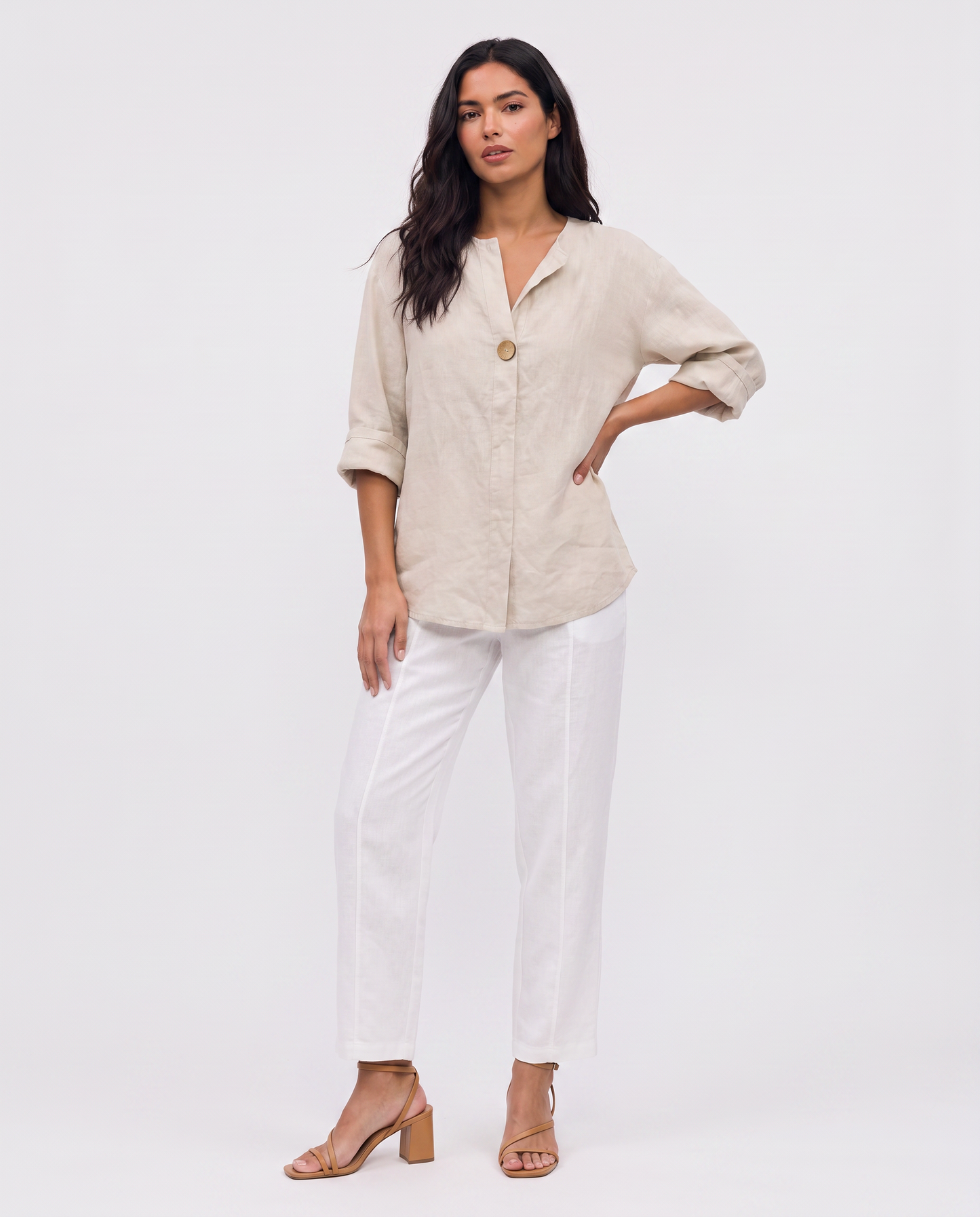 Virelle | Blouse En Lin Col V