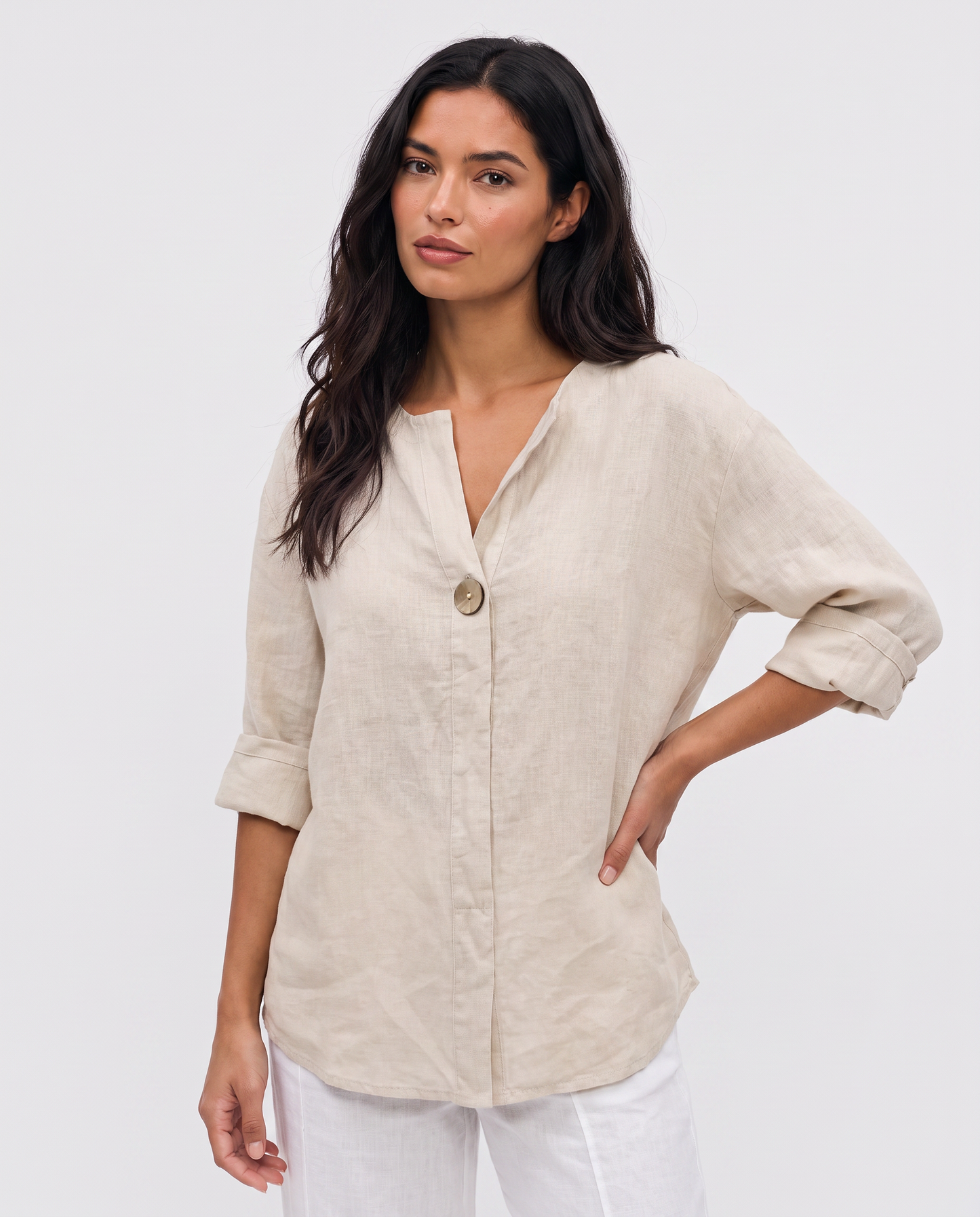 Virelle | Blouse En Lin Col V