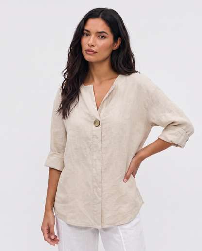 Virelle | Blouse En Lin Col V