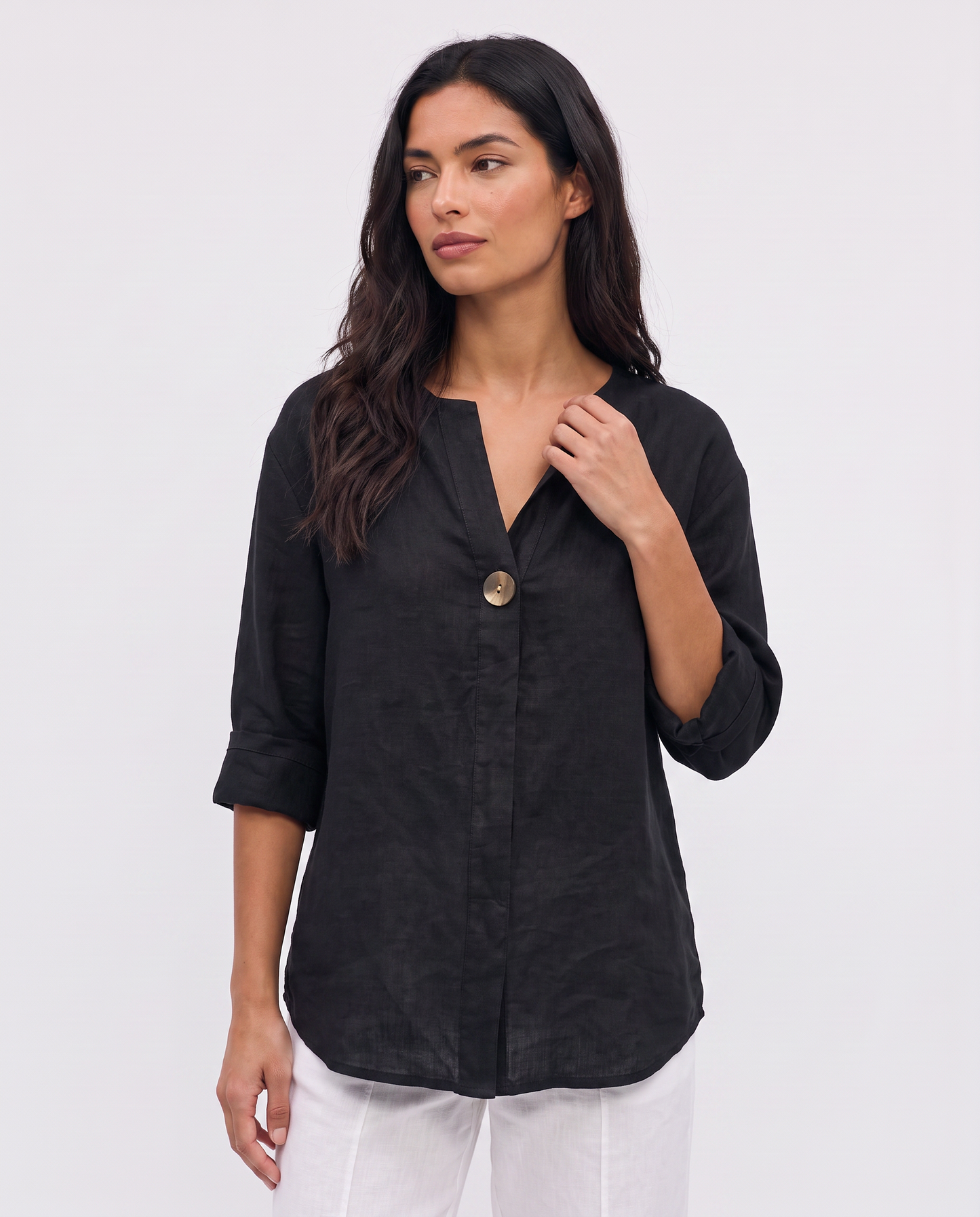 Virelle | Blouse En Lin Col V