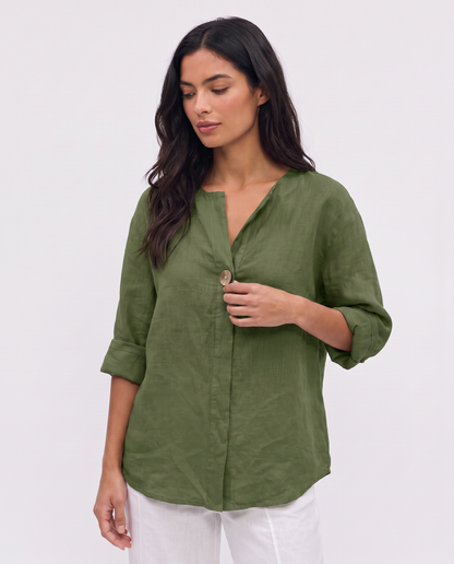 Virelle | Blouse En Lin Col V