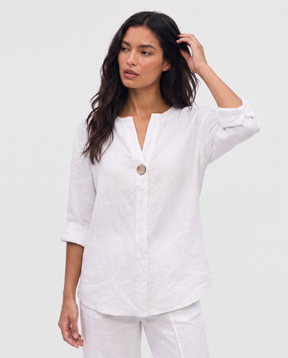 Virelle | Blouse En Lin Col V