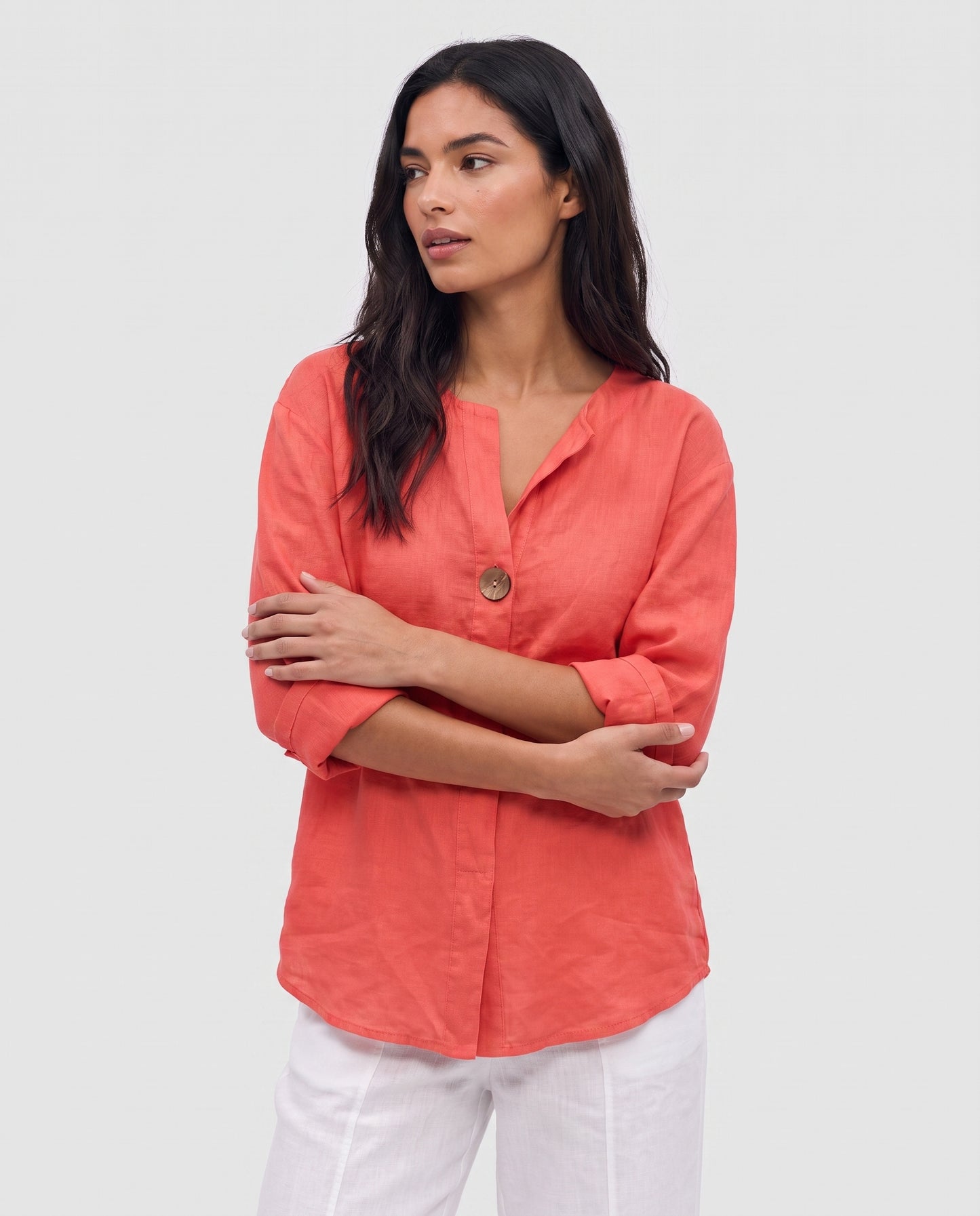 Virelle | Blouse En Lin Col V