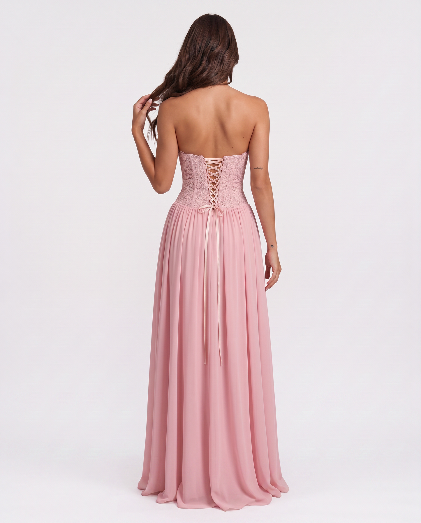 Virelle | Robe Maxi Corset En Dentelle
