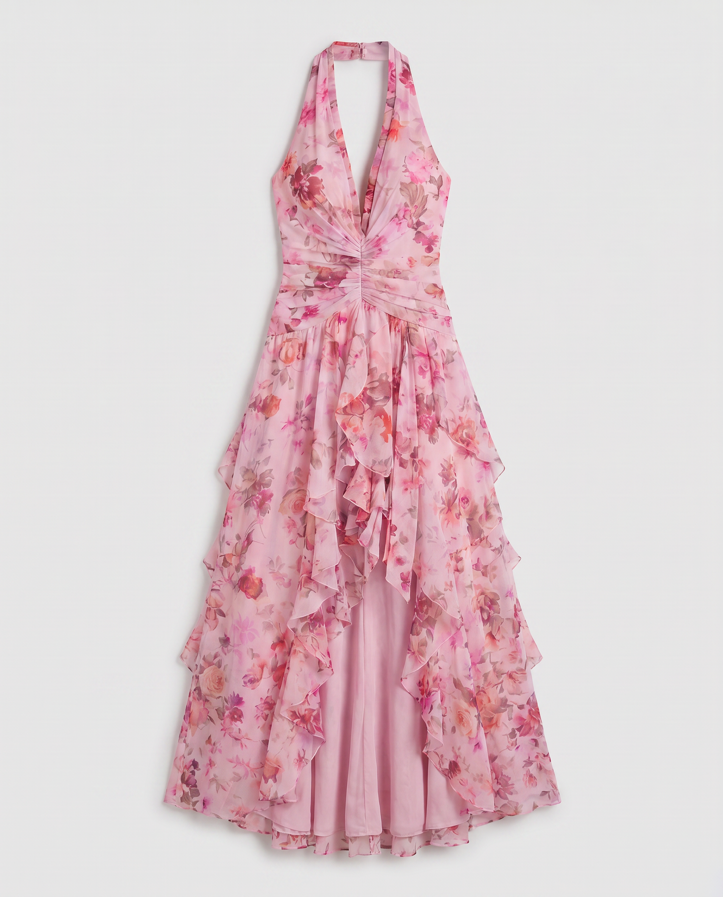 Virelle | Robe Maxi Fleurie Col Halter