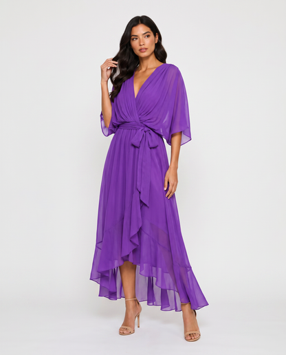 Virelle | Robe Longue En Mousseline À Décolleté En V