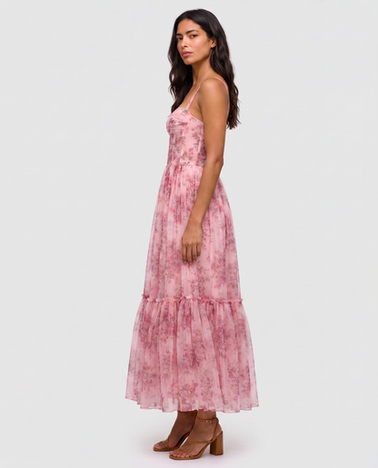Virelle | Robe Maxi Fleurie Corset