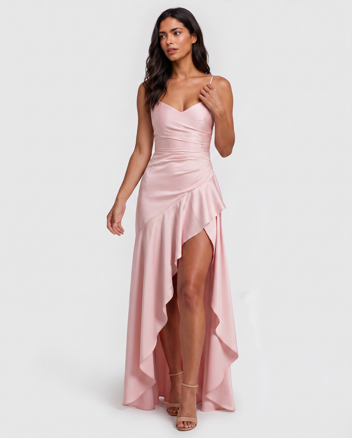 Virelle | Robe Maxi Satinée Fendue
