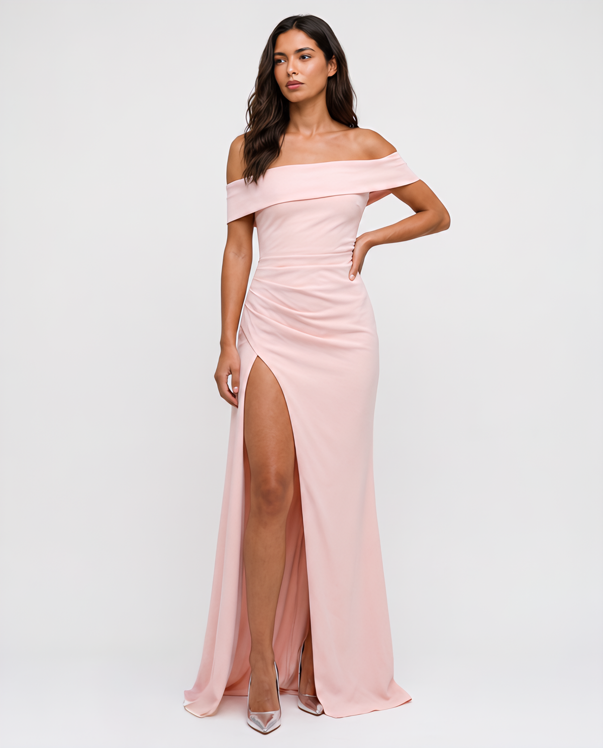 Virelle | Robe Maxi Bardot Fendue