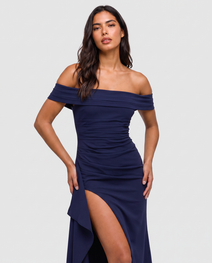 Virelle | Robe Maxi Bardot Fendue