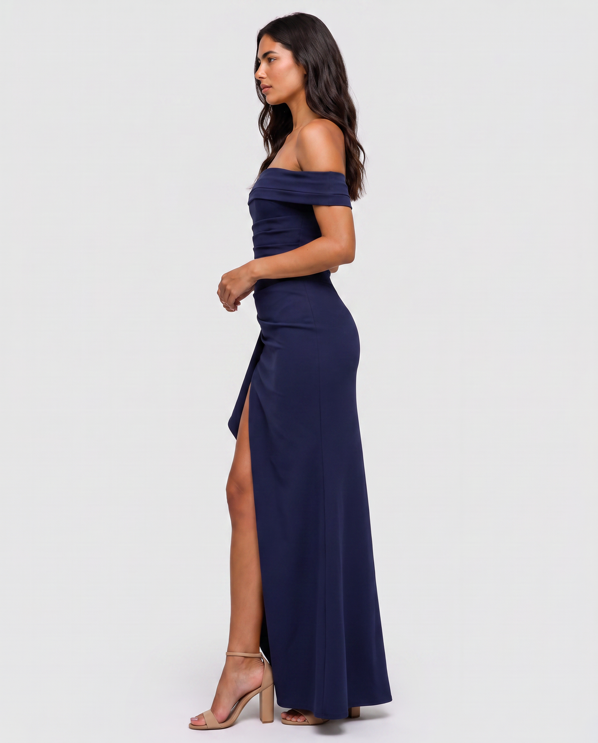 Virelle | Robe Maxi Bardot Fendue