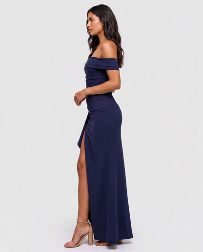 Virelle | Robe Maxi Bardot Fendue