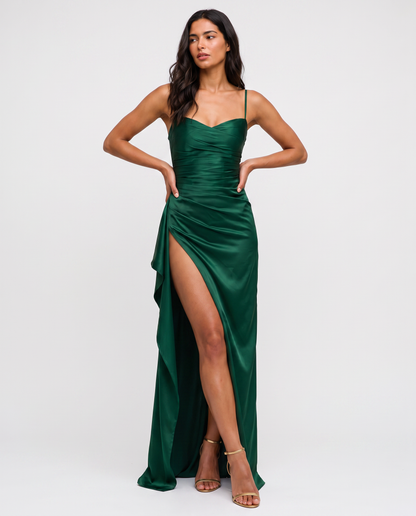 Virelle | Robe Maxi À Fente Drapée