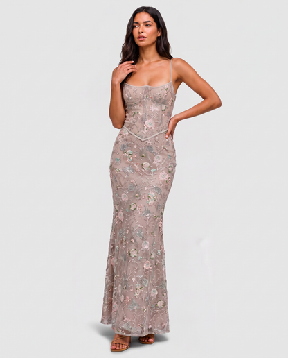 Virelle | Robe Maxi Brodée Femme