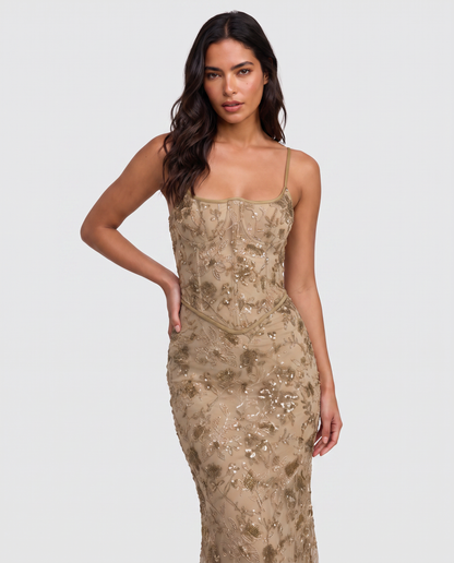 Virelle | Robe Maxi Brodée Femme