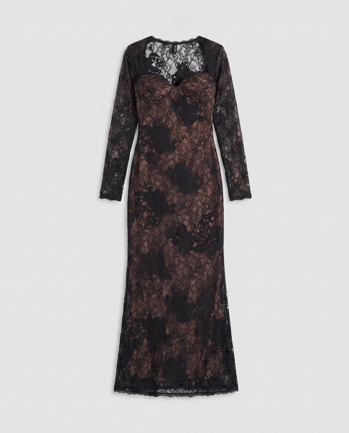 Virelle | Robe Maxi En Dentelle Noire