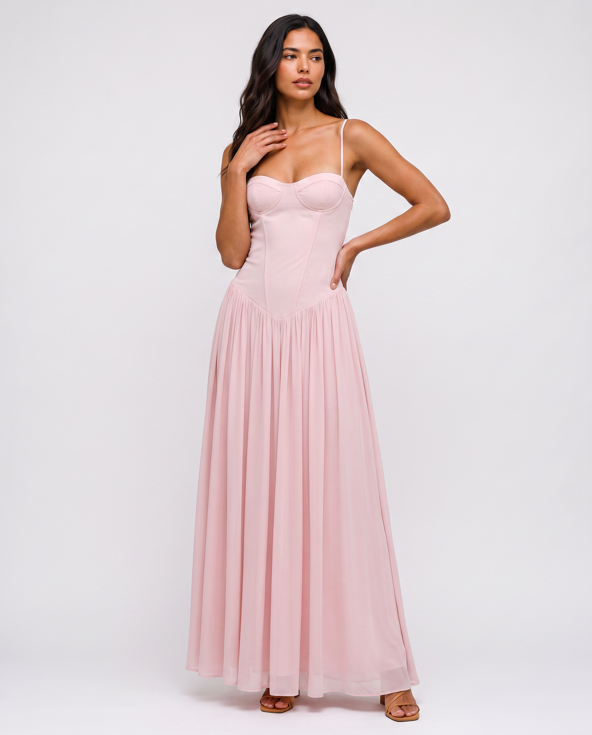 Virelle | Robe Maxi Corset À Laçage