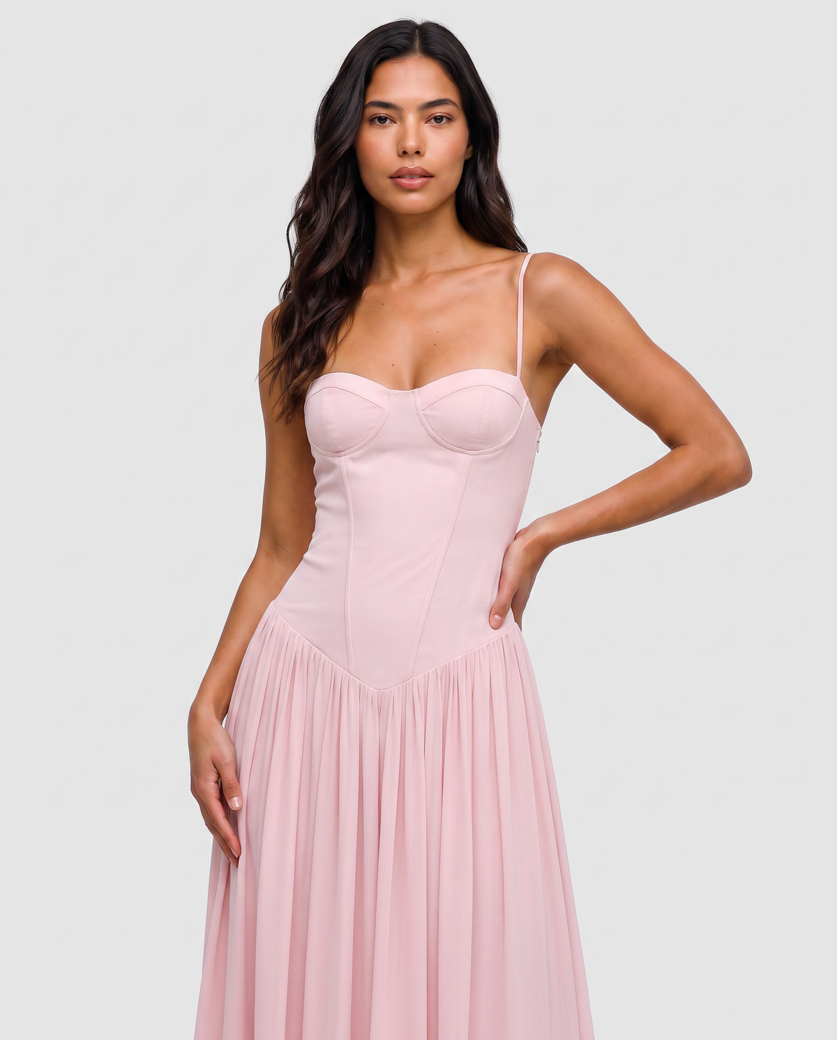 Virelle | Robe Maxi Corset À Laçage