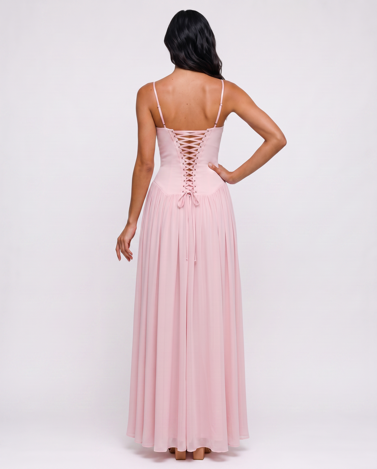 Virelle | Robe Maxi Corset À Laçage