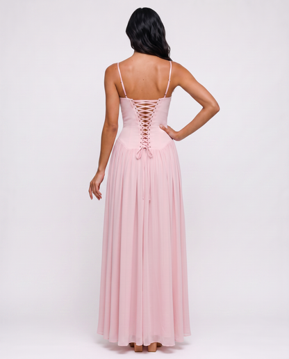 Virelle | Robe Maxi Corset À Laçage