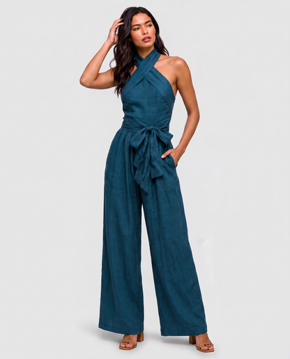 Virelle | Combinaison Lin Col Halter