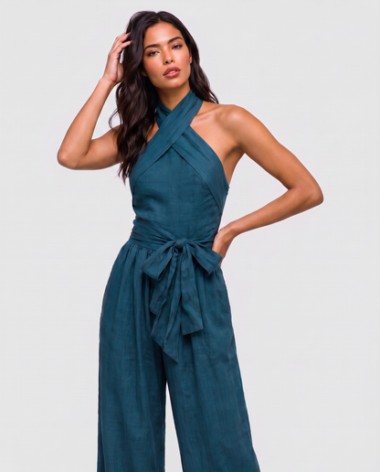 Virelle | Combinaison Lin Col Halter