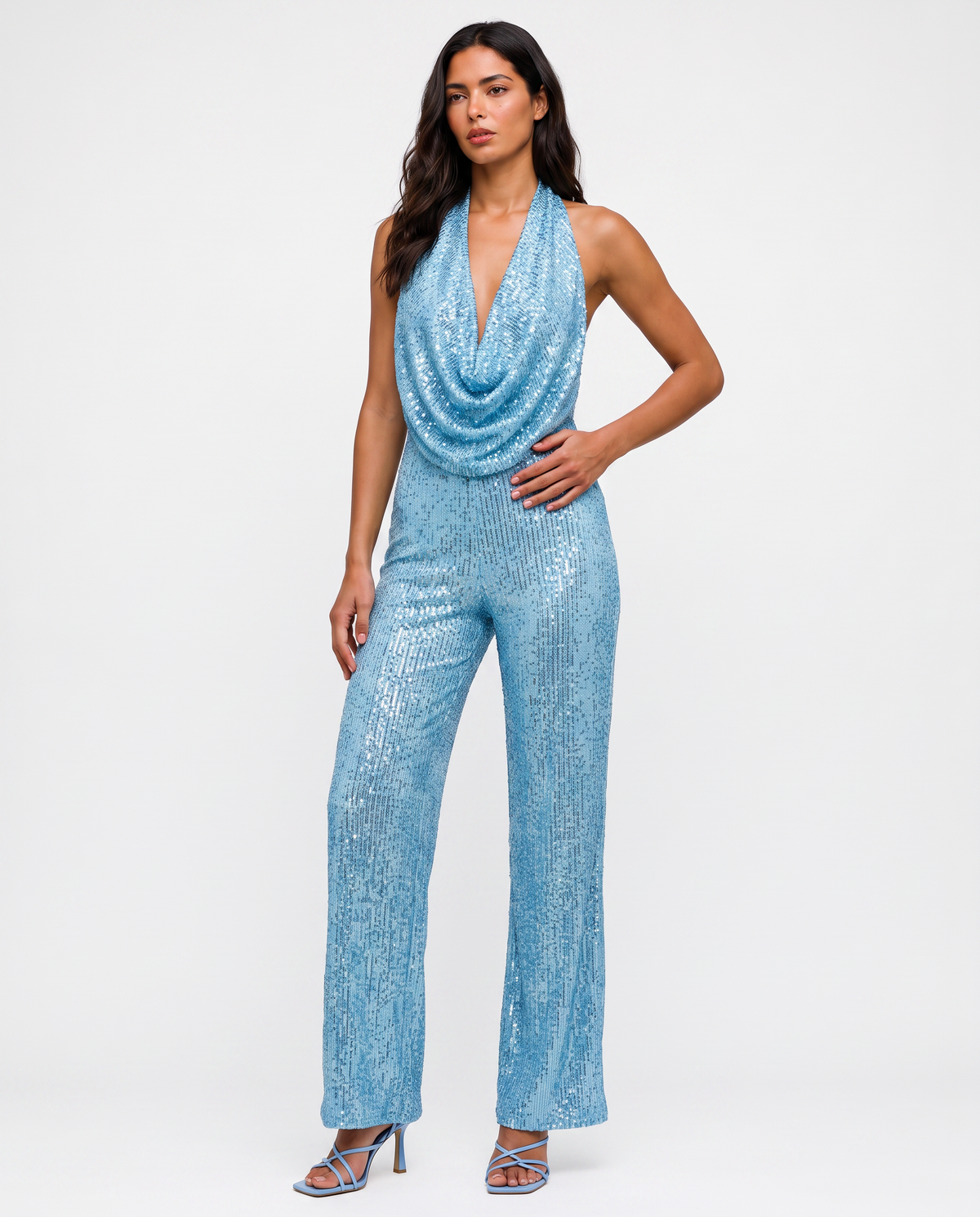 Virelle | Combinaison Pailletée Col Halter
