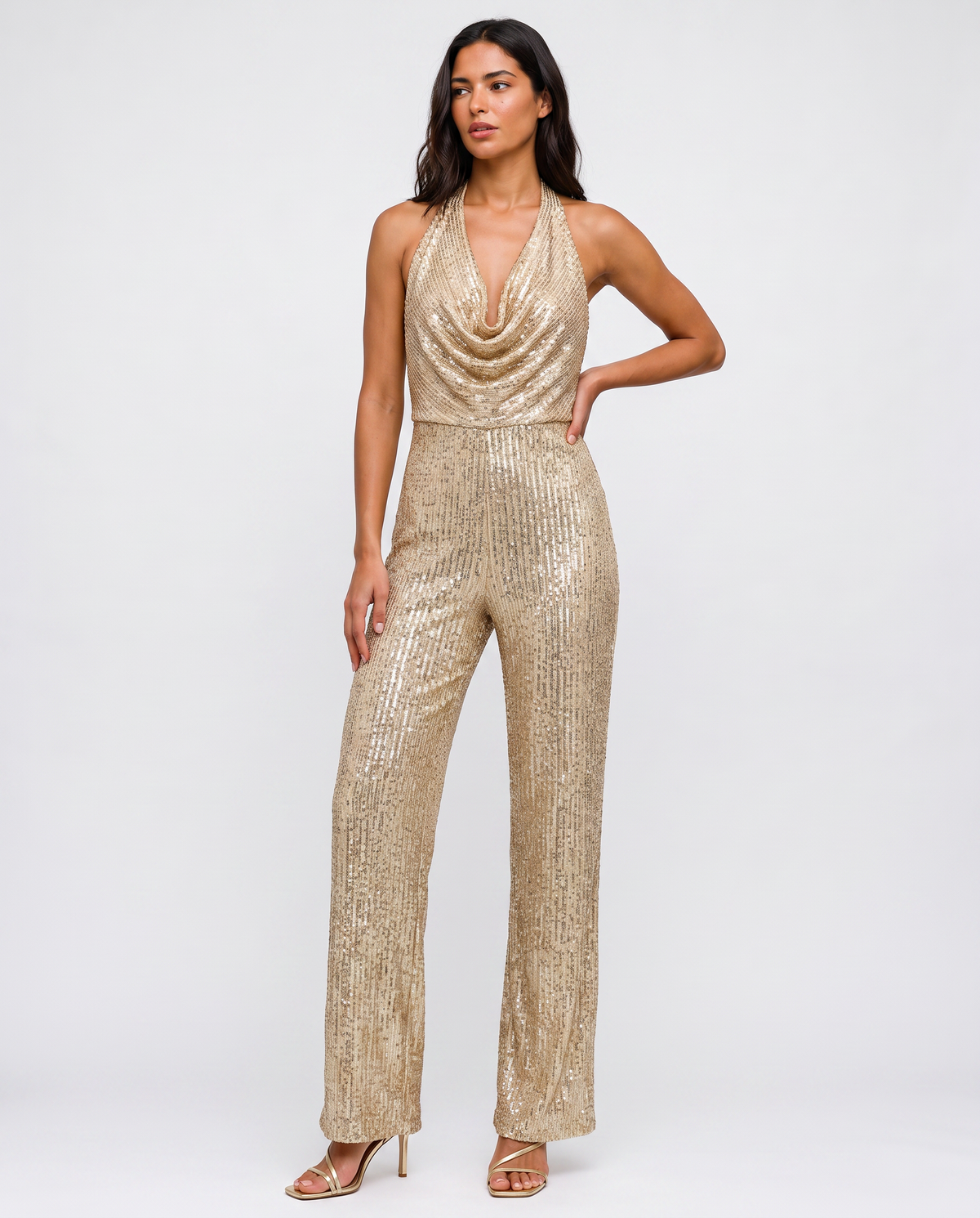 Virelle | Combinaison Pailletée Col Halter